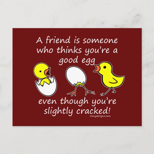 Carte Postale Un ami est quelqu'un (Devant)