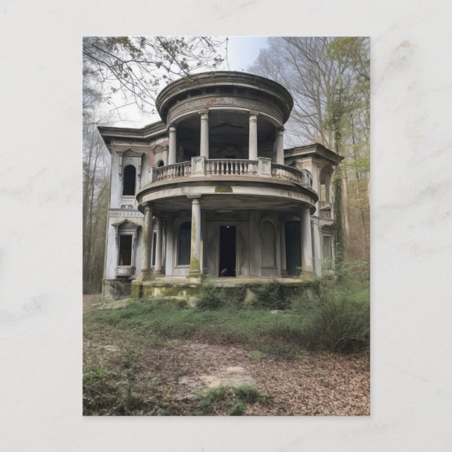 Carte Postale Un Ancien Manoir Rural Abandonné (Devant)