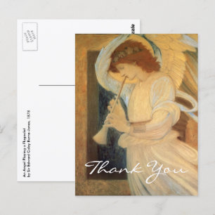 Carte Postale Un ange de Burne-Jones joue à Flageolet