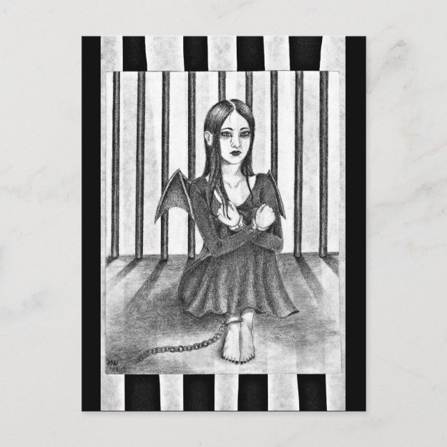 Carte Postale Un ange emprisonné (Devant)