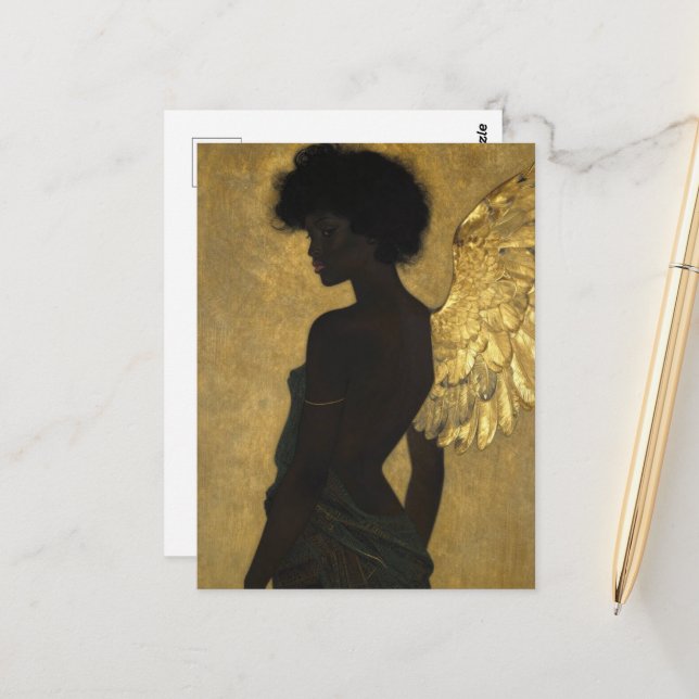 Carte Postale Un ange magnifique (Devant/Arrière en situation)