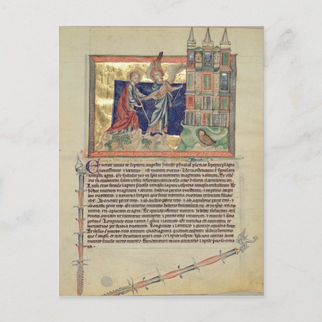 Carte Postale Un ange montrant la Nouvelle Jérusalem (Devant)