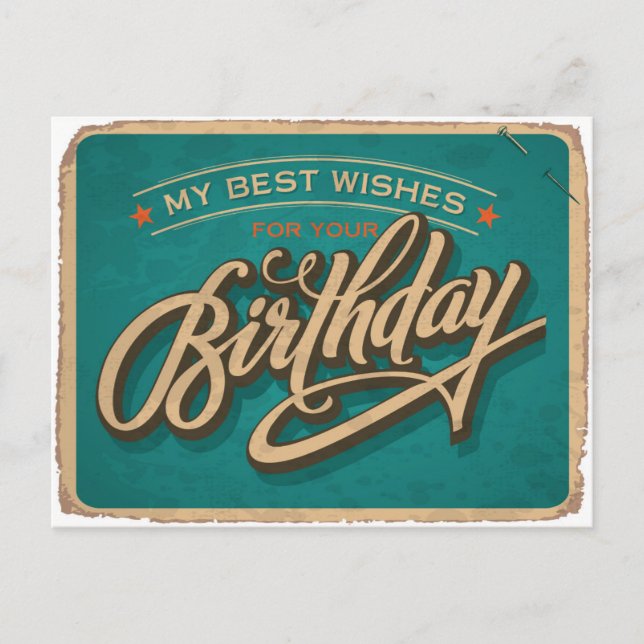 Carte Postale Un anniversaire bleu (Devant)