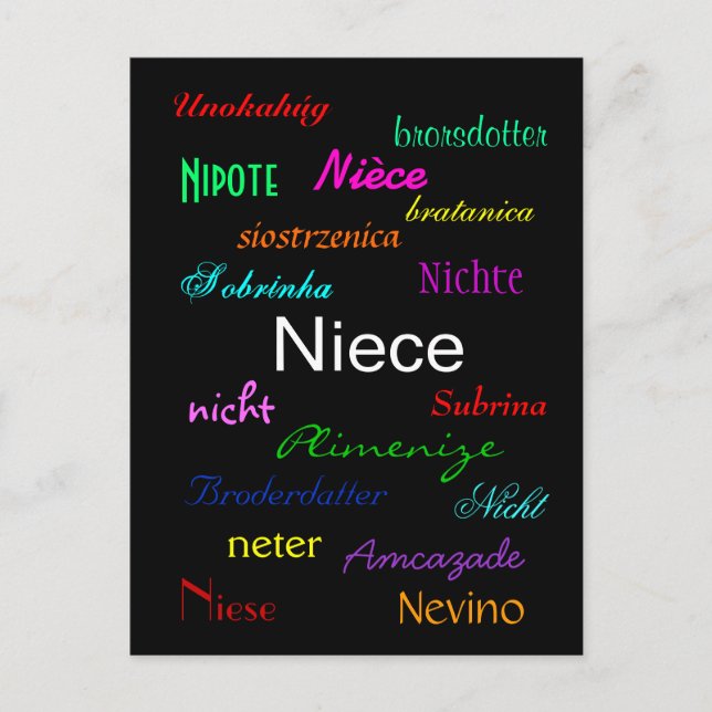 Carte Postale "Un anniversaire de nièce I" Personnalisable (Devant)