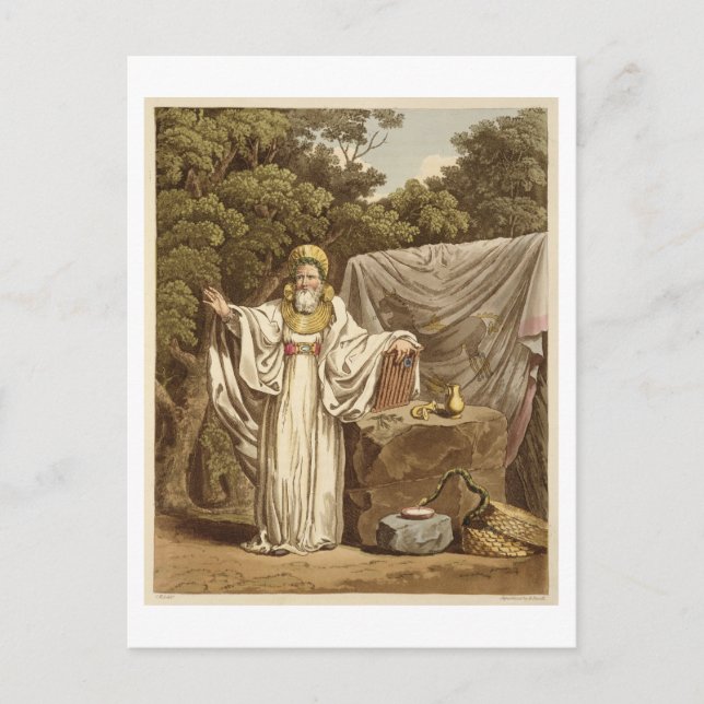 Carte Postale Un Archidruide dans son habit judiciaire, gravé pa (Devant)