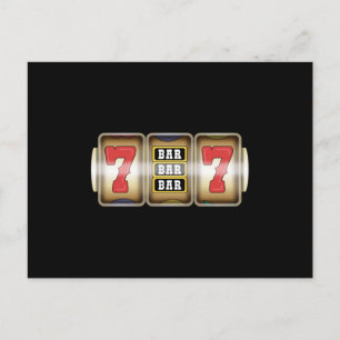 Carte Postale Un Arm Bandit Machine à fente Casino Roulette