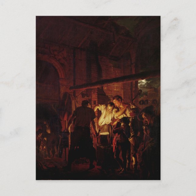 Carte Postale Un atelier de forgeron, 1771 (Devant)