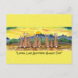 Carte Postale Un autre lapin Sunny Day Rabbit aquarelle Art Post