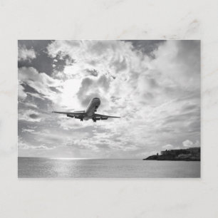 Carte Postale Un avion de ligne arrive pour atterrir à Princess