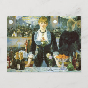 Carte Postale Un bar aux Folies Bergere par Edouard Manet