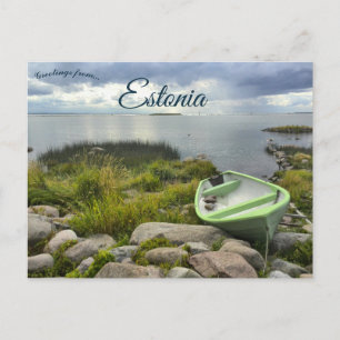 Carte Postale Un bateau à Rohuneeme en Estonie