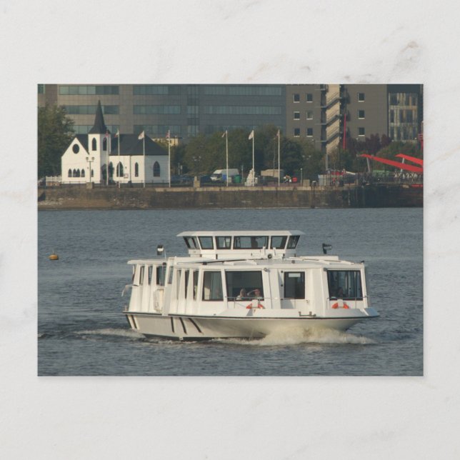 Carte Postale Un bateau-bus à Cardiff Bay (Devant)