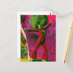 Carte Postale Un beau brocoli de danse rétro