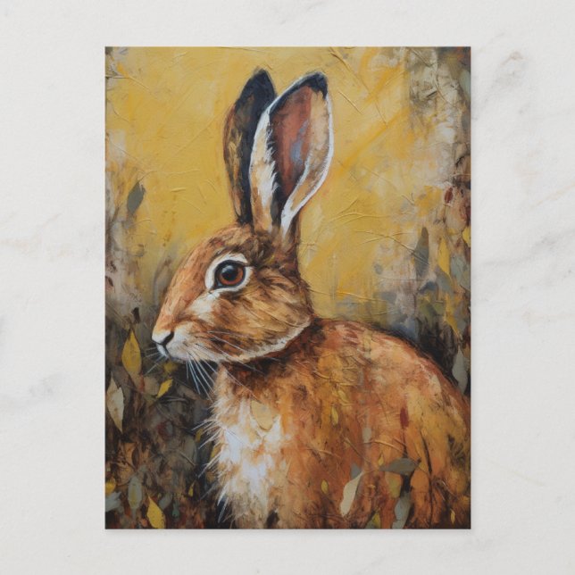 Carte Postale Un beau lapin brun (Devant)