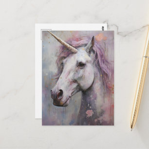Carte Postale Un beau licorne violet