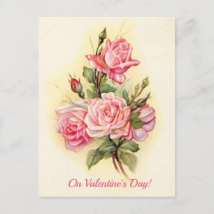 Carte Postale Un bouquet pour vous à la Saint Valentin Victorian