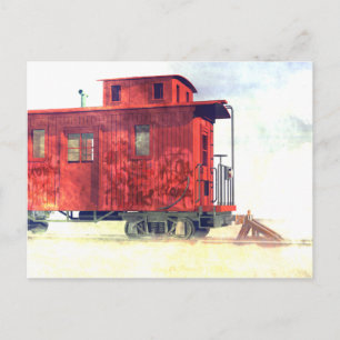 Carte Postale Un caboose à la fin de la ligne
