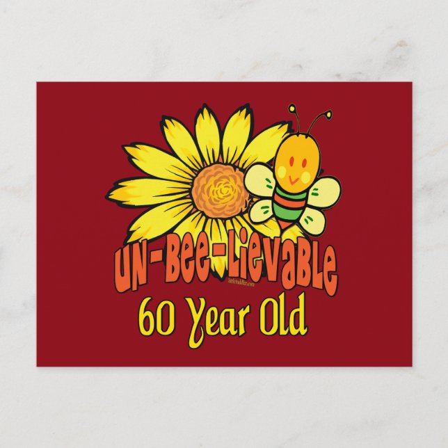 Carte Postale Un cadeau incroyable de 60e anniversaire (Devant)