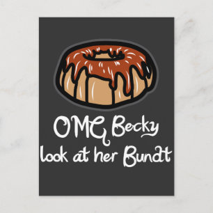 Carte Postale Un cadeau pour Baker OMG Becky Regardez son panier