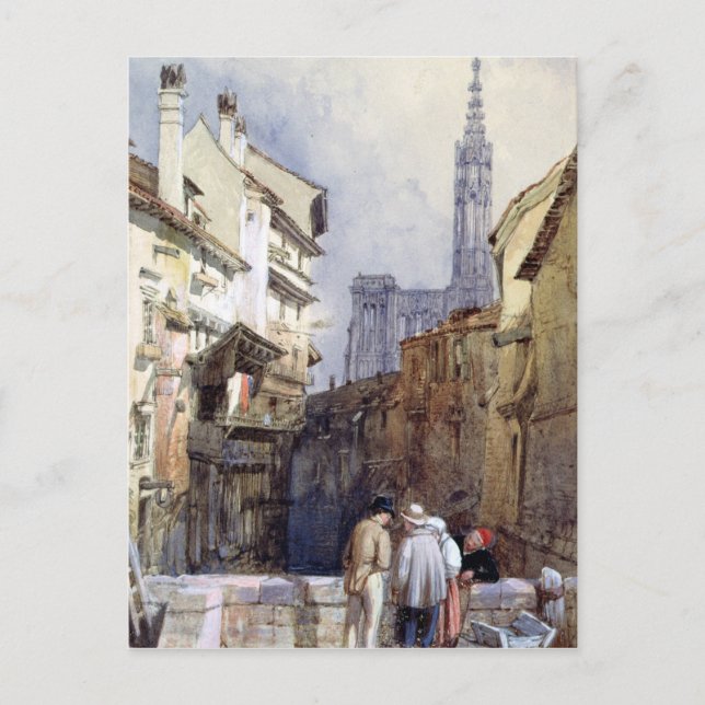 Carte Postale Un canal à Strasbourg (Devant)