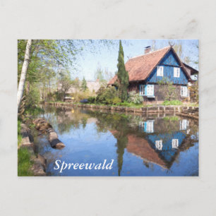 Carte Postale Un canal tranquille dans Lehde, Spreewald
