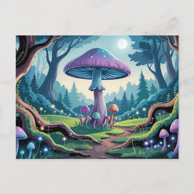 Carte Postale Un champignon violet (Devant)