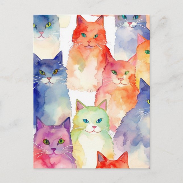 Carte Postale Un chaos de chats (Devant)