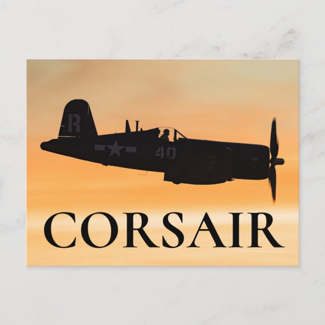 Carte Postale Un chasseur Vought F4U Corsair (Devant)
