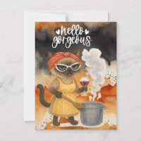 Un chat siamois boit du vin Bonjour