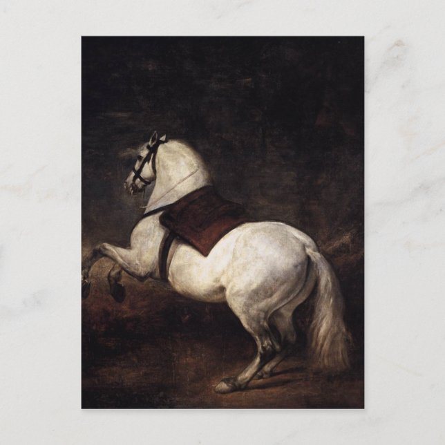 Carte Postale Un cheval blanc par Diego Velazquez (Devant)