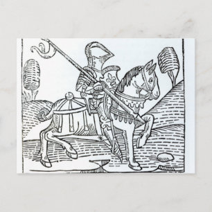 Carte Postale Un chevalier, tiré de "Game of the Chess" de Caxto