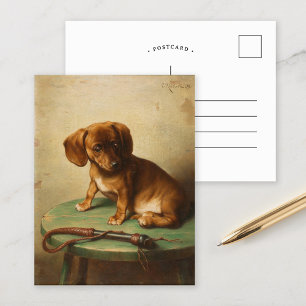 Carte Postale Un chiot de Dachshund   Carl Reichert