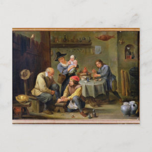 Carte Postale Un chirurgien s'occupe du pied d'un vieil homme