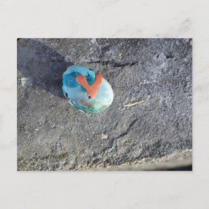 Carte Postale Un cœur de roche peint