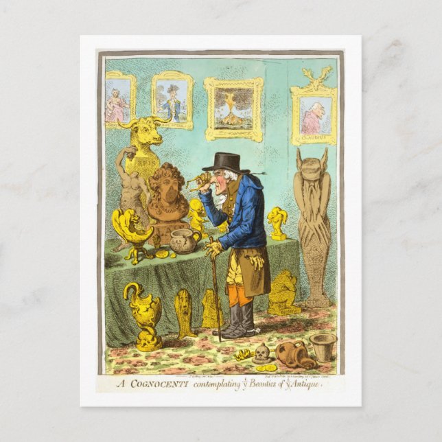 Carte Postale Un Cognocenti envisageant (Devant)