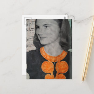 Carte Postale Un collage de beauté vintage avec un message caché