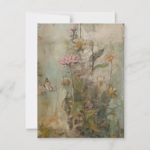 Carte Postale Un collage de fleurs mignonnes