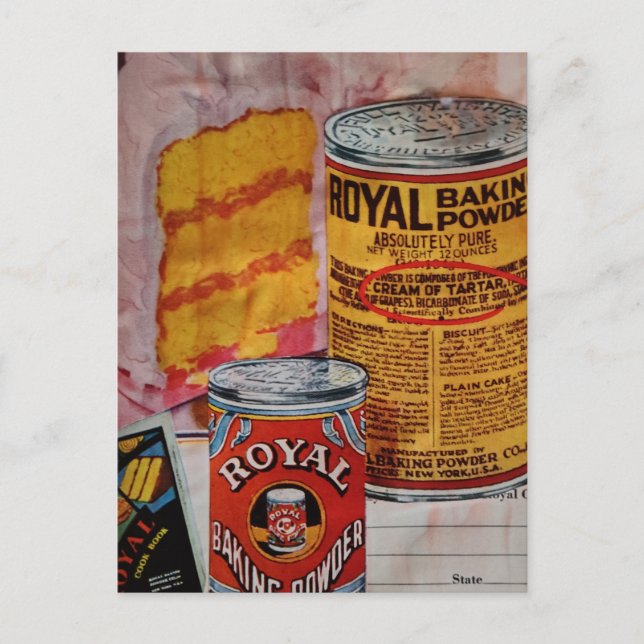 Carte Postale Un collage de gâteau et de levure chimique (Devant)