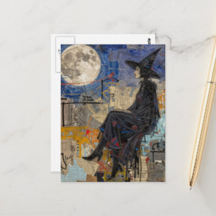 Carte Postale Un collage de sorcière
