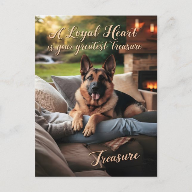 Carte Postale Un confort automnal de cœurs loyaux (Devant)