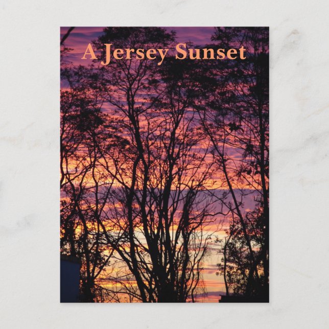 Carte Postale Un coucher de soleil à Jersey (Devant)
