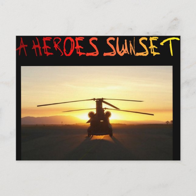 Carte Postale Un coucher de soleil de héros (Devant)