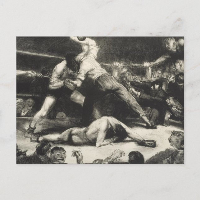 Carte Postale Un coup d'arrêt - George Bellows - 1921 (Devant)