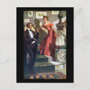 Carte Postale Un couple branché prêt pour une soirée