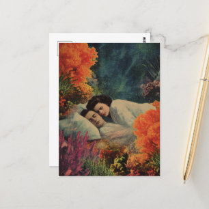 Carte Postale Un Couple Dans Un Hôtel Sous-Mer Chambre Surreal