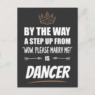 Carte Postale Un danseur est l'ultime en appel. Drôle cadeau