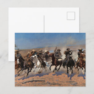 Carte Postale Un Dash pour le Bois par Frederic Remington