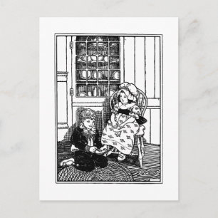 Carte Postale Un, Deux, Bouclez Mon Rhyme De Chaussure Nursery