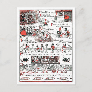 Carte Postale Un, Deux, Bouge Ma Chaussure