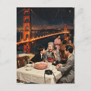 Carte Postale Un dîner panoramique au pont en multimédia